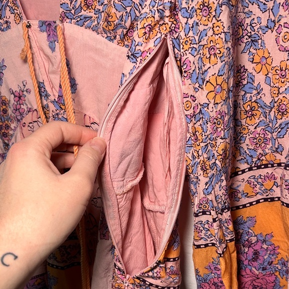 Free People Mixin It Up Long Sleeve Mini Dress Bright Paisley Print - Picture 7 of 14